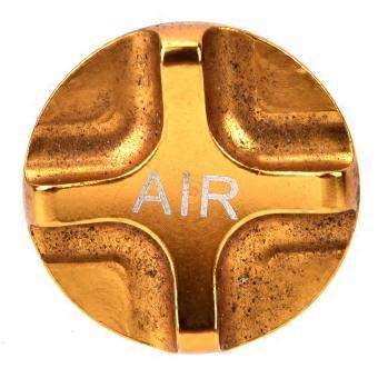 Aluminium Alloy Bicycle Suspension Fork Front Fork Airtight Valve Cover Bike Accessory(yellow)