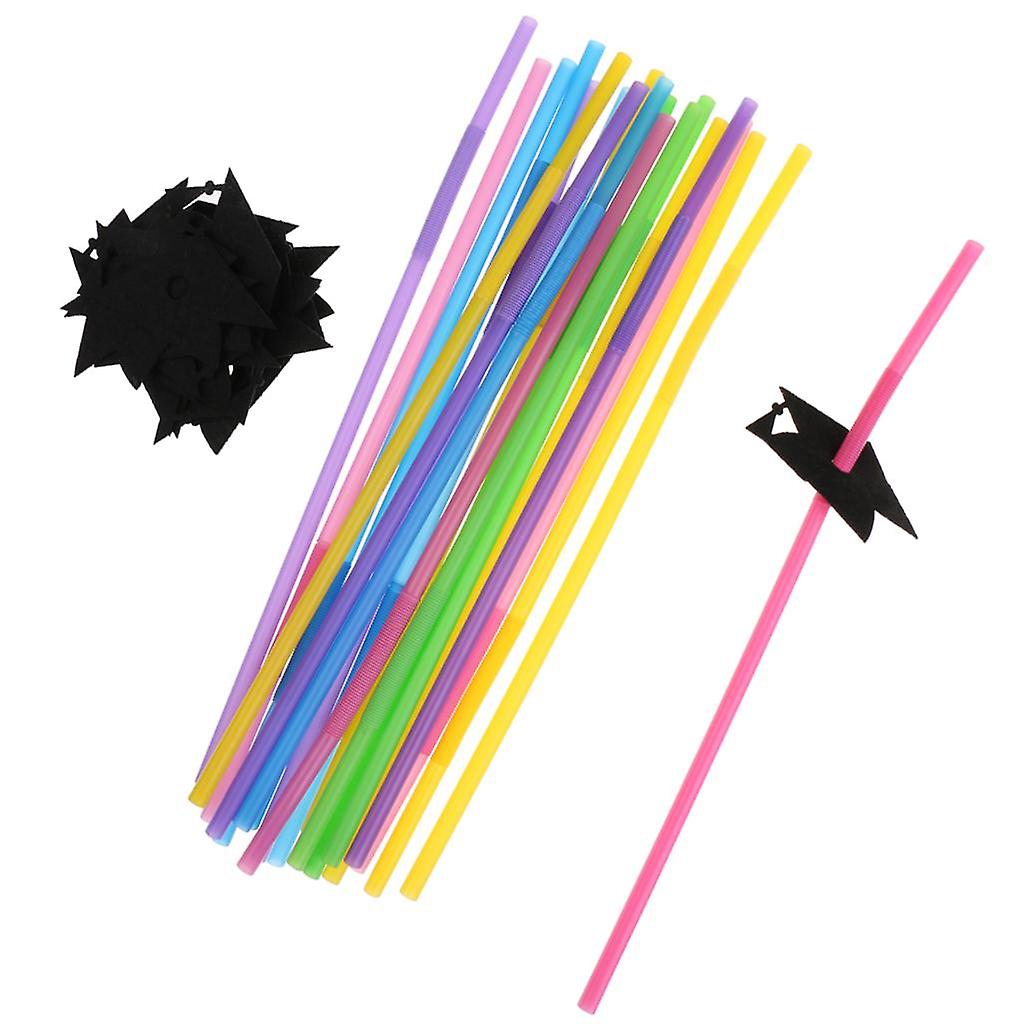 20x Graduation Cap Drinking Straw Jetable Straw Party Decoration