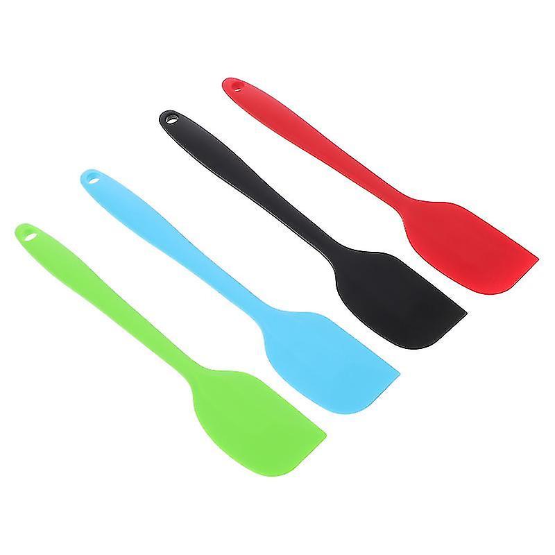 21X4x1cm Black Green Blue Red Spatulas 4pcs Household Utility Scraper Durable Silicone Spatula Cake