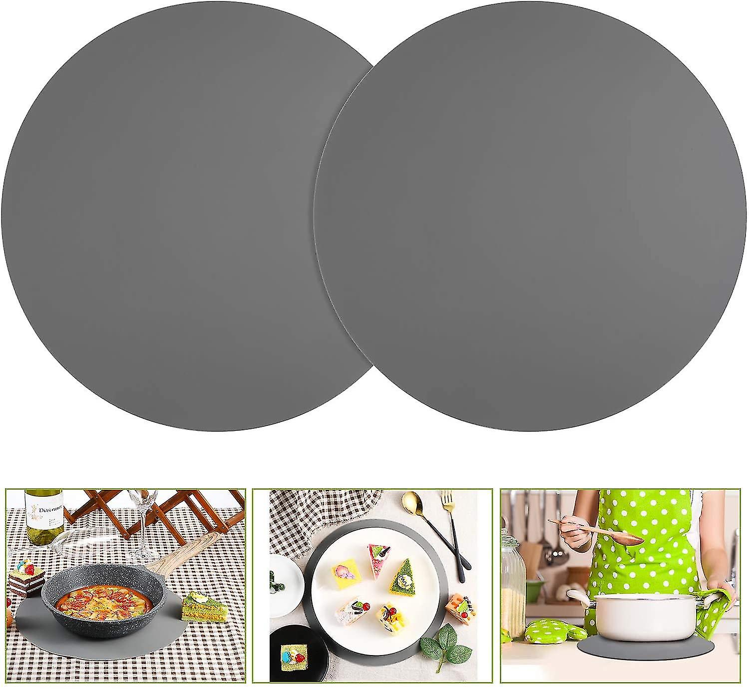 2 Pcs 30cm Silicone Microwave Mat Non-stick Oven Mat Microwave Turntable Mat