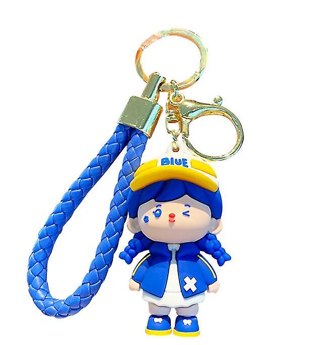 (gutter)klein blå par nøkkelring