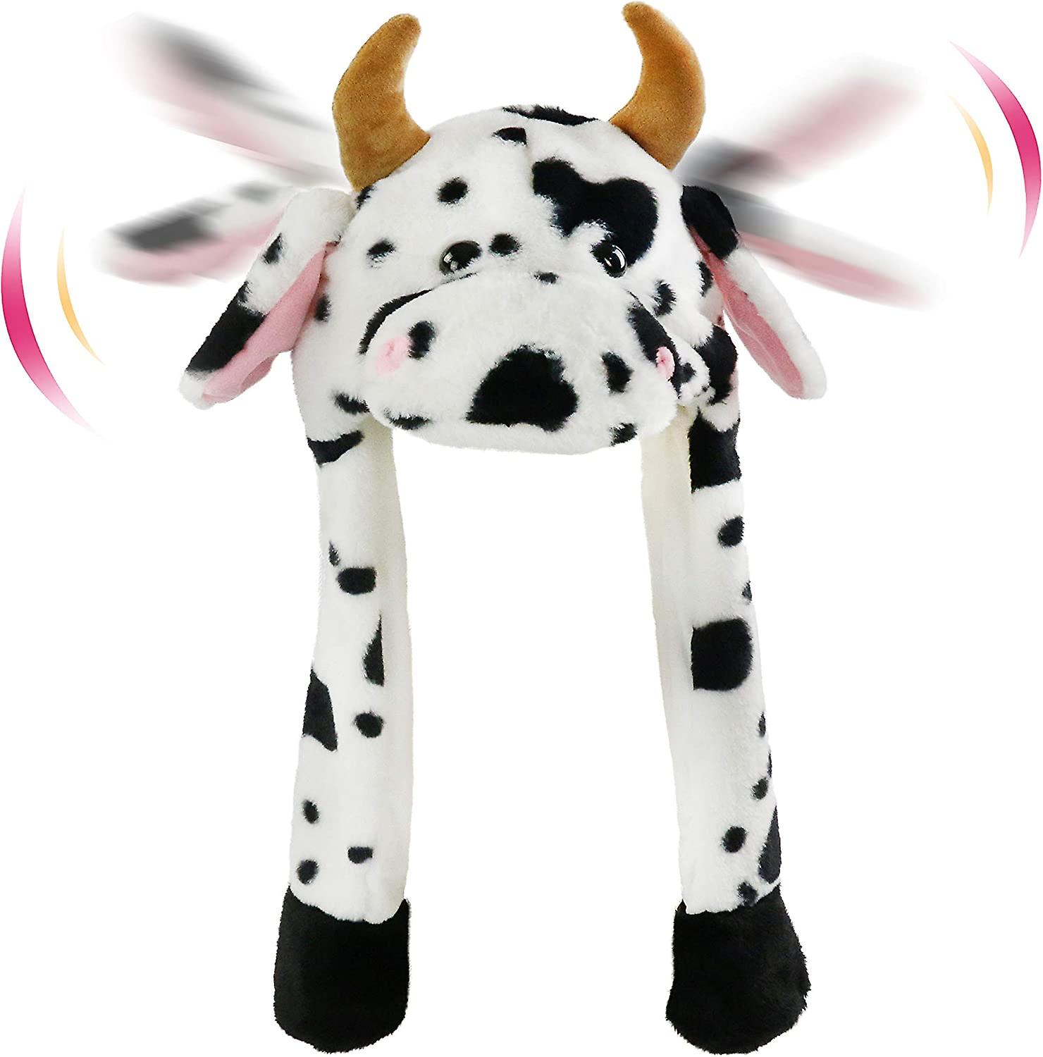 Plush Animal Hat Ear Moving Jumping Hats Funy Interactive Hat