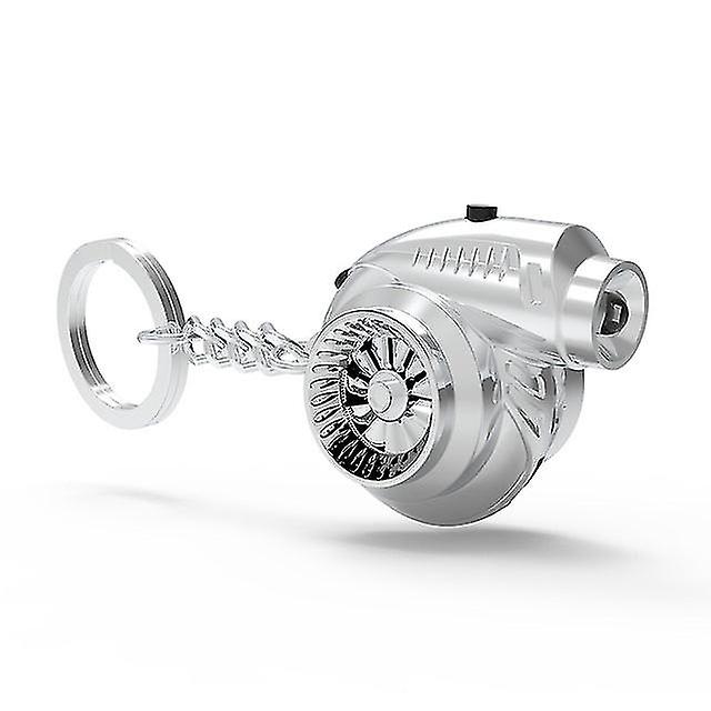 Mini Turbo Turbocharr Keychain Usb Recharabd Flash Spinning With Engine Sound Car Interior Accessories