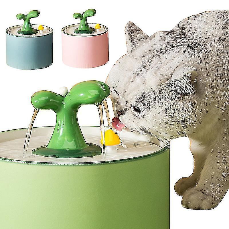 Ceramic Cat Water Dispenser Silent Automatic Pet Circulating Water Fountain Mobile Cat Dog Drinking Water Bowl