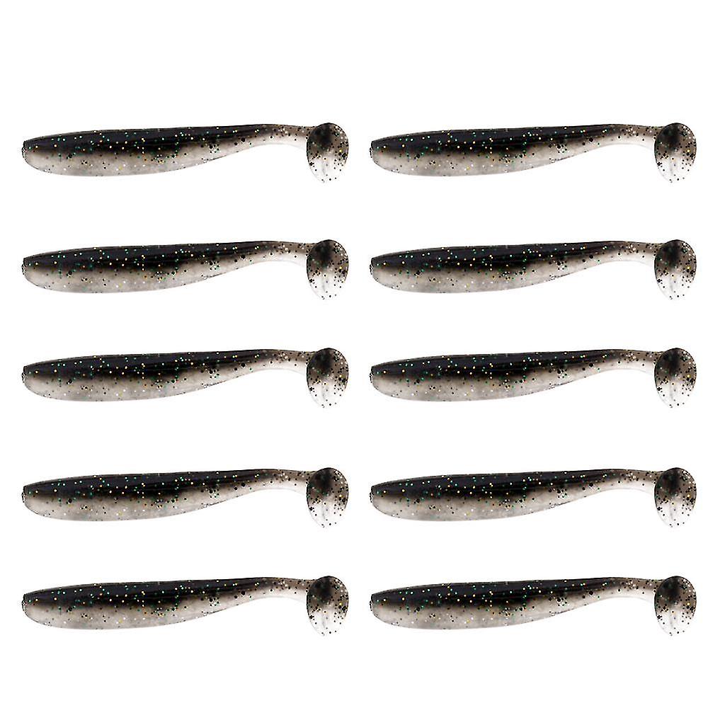 10pcs T Tail Soft Angelköder 70mm Lebensechter Wurm Köder Badeköder Farbe 3