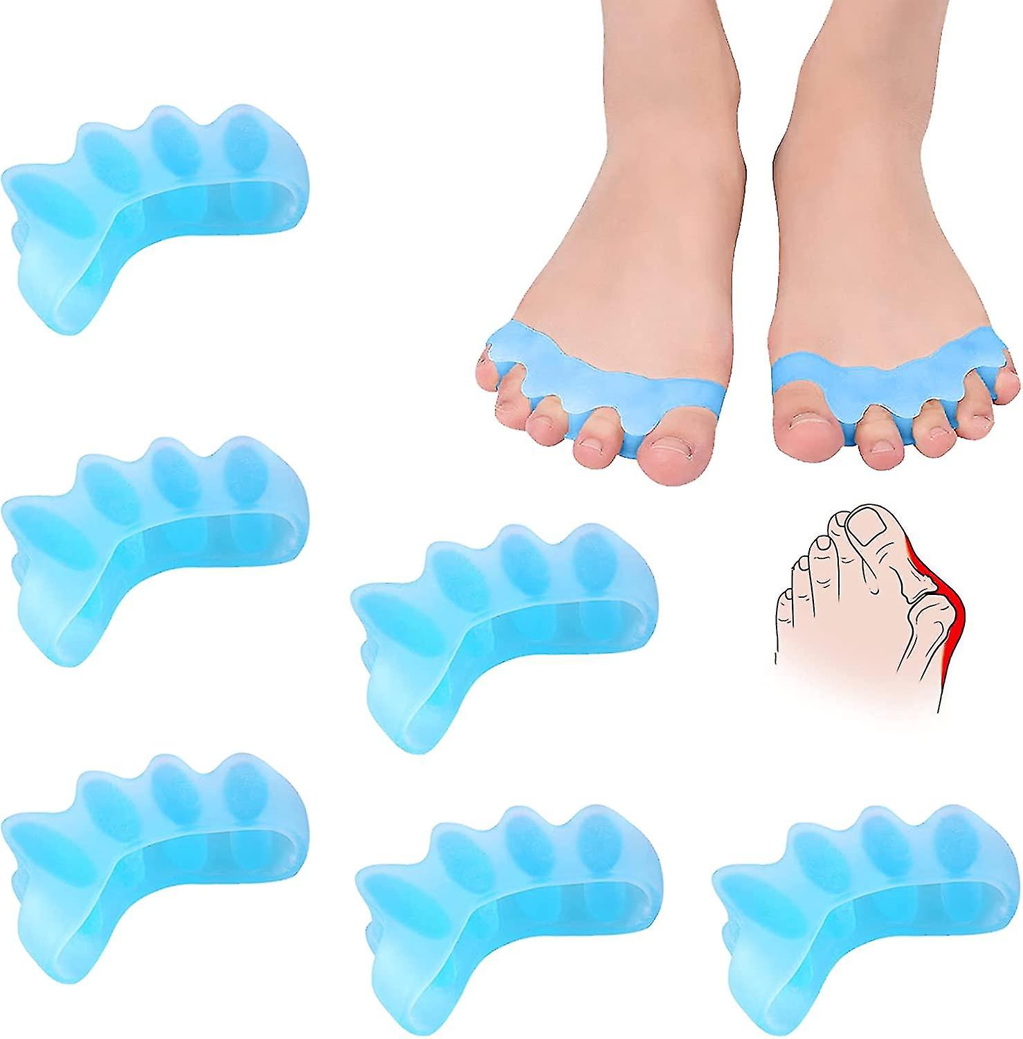 6 Pcs Toe Separators, Correction For All Toes, Hallux, Correction Toe Separators