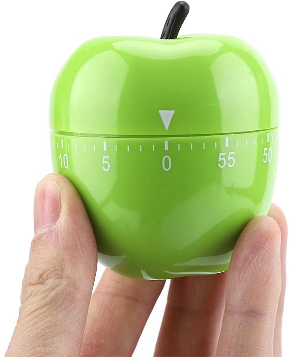 Kitchen Timer, 60 Minutes Mechanical Wind-Up Timer Apple Shape Kitchen Cooking Timer No Battery Needed