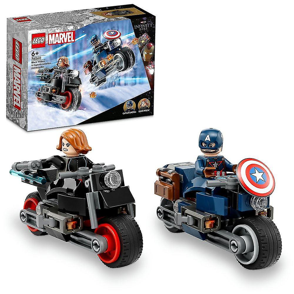LEGO Marvel Sort enke og Captain America motorcykler 76260 (130 elementer)