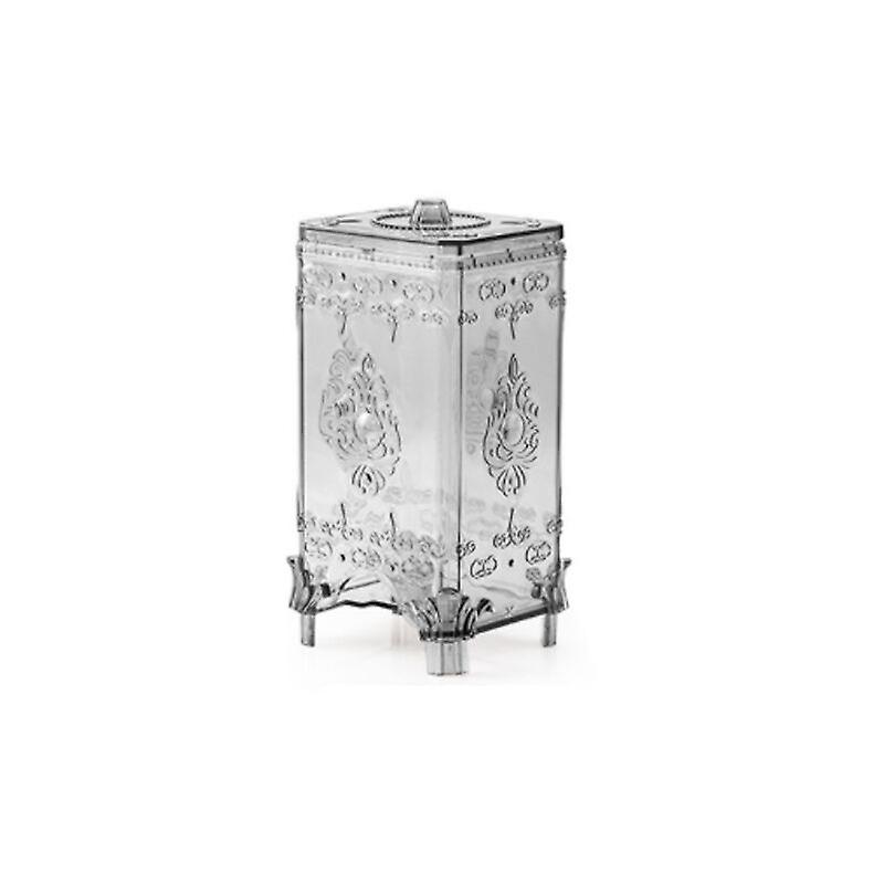 Cotton desktop storage box, transparent gray cotton storage box