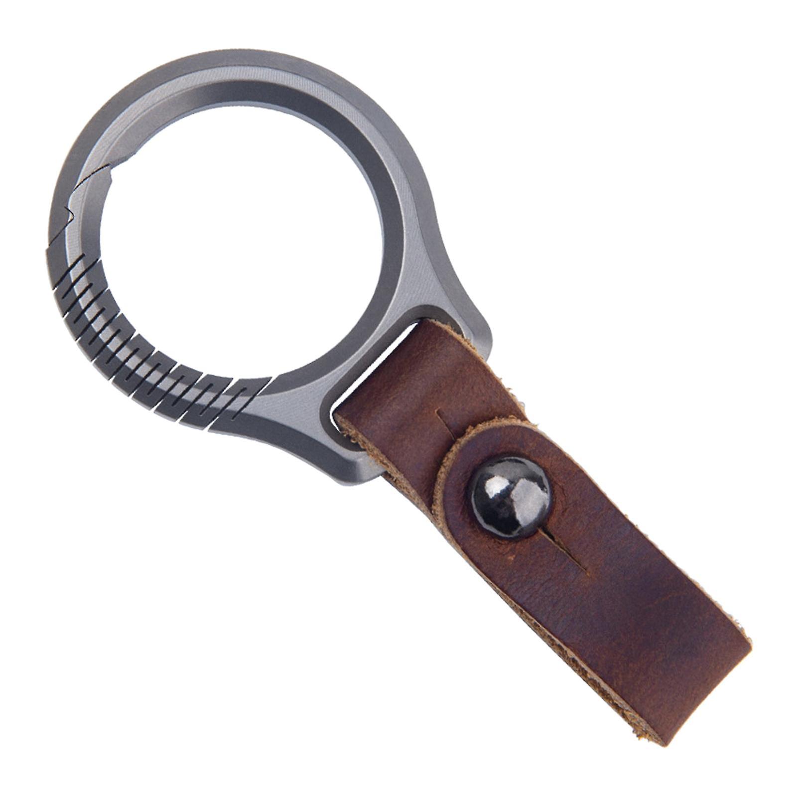 Outdoor Titanium Car Key Chain with Key Ring Hang Buckle Tool