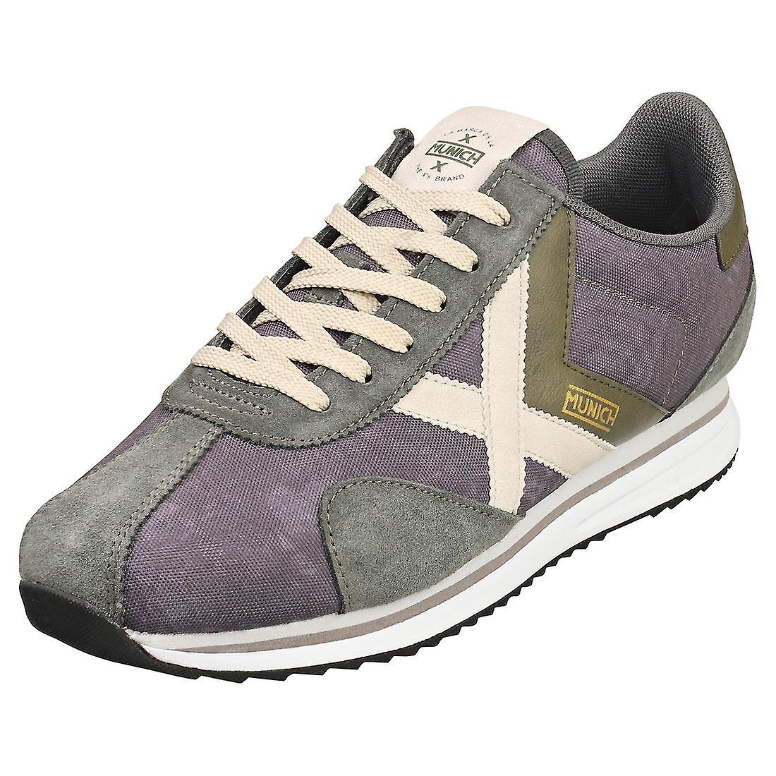 ميونيخ سابورو حذاء رياضي كاجوال للرجال باللون الرمادي الأرجواني