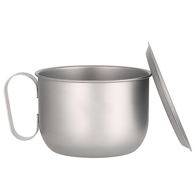 500ml Titanium Cup With Lid And Handle Camping Coffee Cup