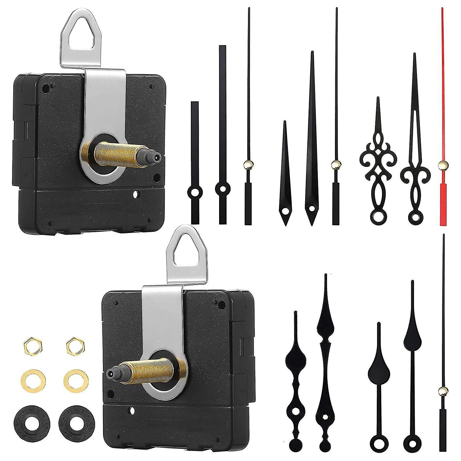 32mm Long Shaft Diy Quartz Clock Movement Mechanism with 5 Different Pairs Hands Wall Clock Repair