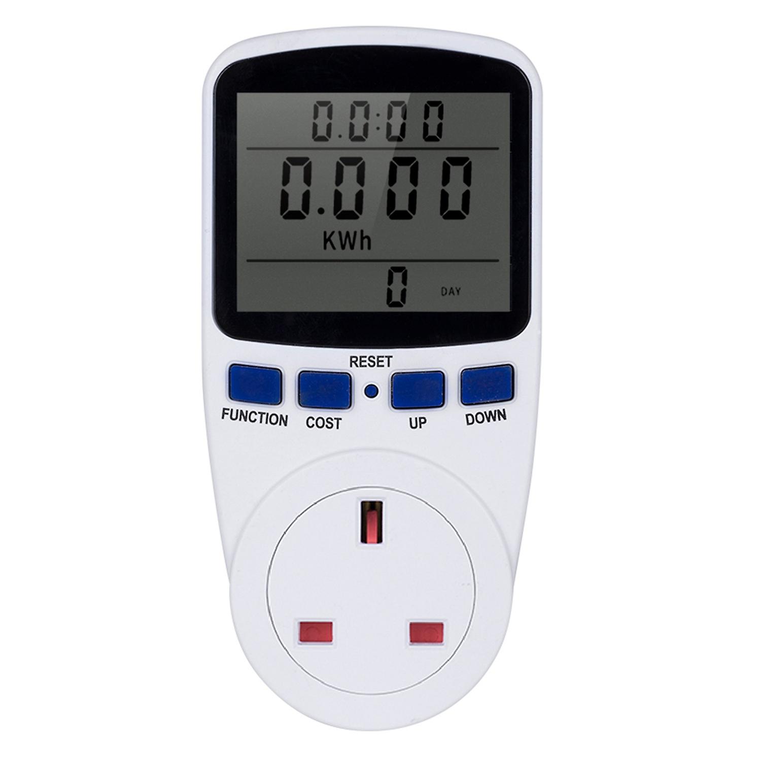 LCD Display Electricity Usage Power Meter Socket Energy Watt Volt Amps Wattage KWH Consumption Analy