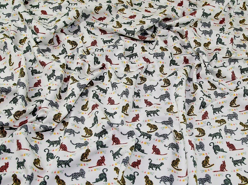 John Louden Fleece Back Sweatshirt Stretch Knit Fabric White - per metre