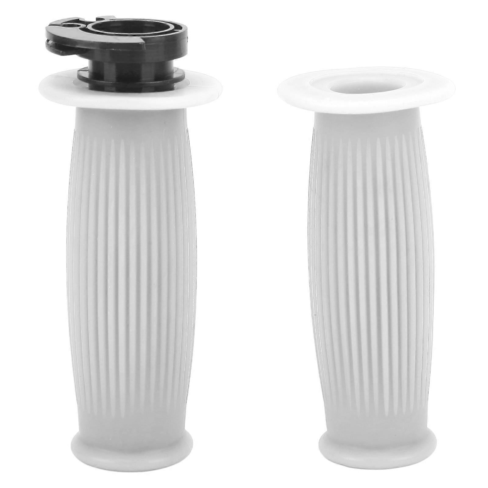 White 22mm Motorcycle Handlebar Grips Universal Fit Durable Throttle Twist Grip Pair Anti-Slip Design Comfortable for 22mm Handlebar