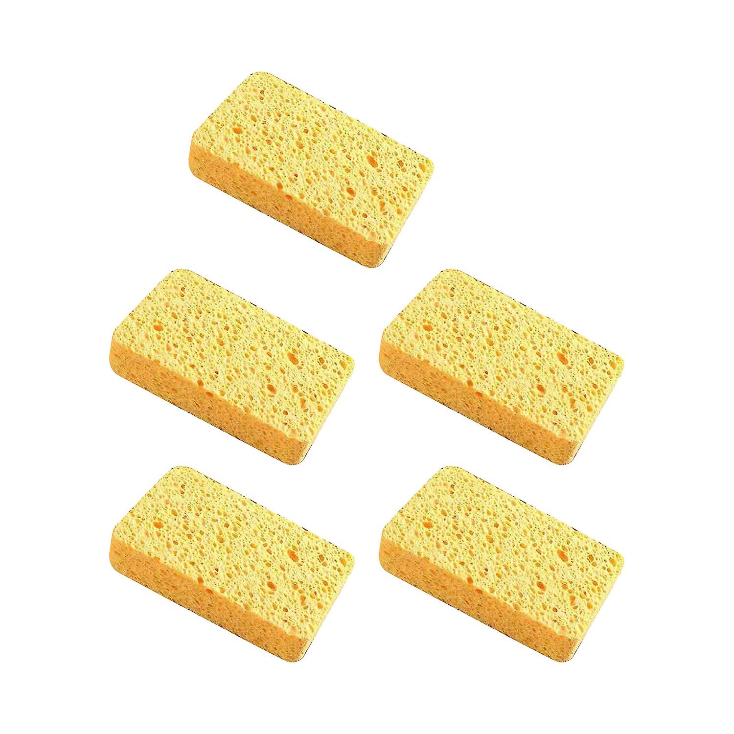 5Pcs Pulizia durevole spugna efficiente polpa di cotone portatile resistente all'olio tampone per piatti per la casa