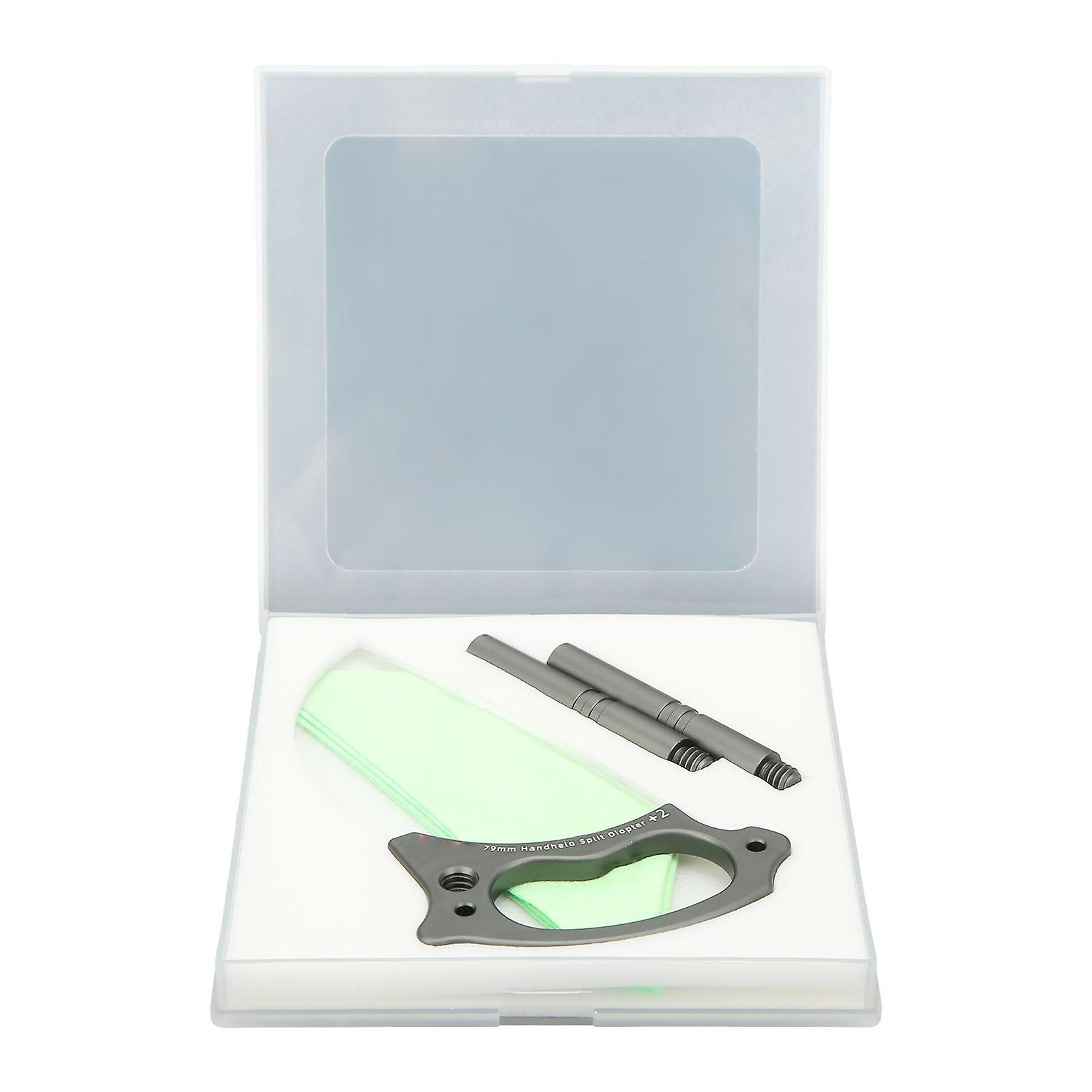 79mm Handheld Split Diopter Filter With Extension Handle Soft Focus Filter Half Moon Flexor Foreground Blur Photography Accessories 