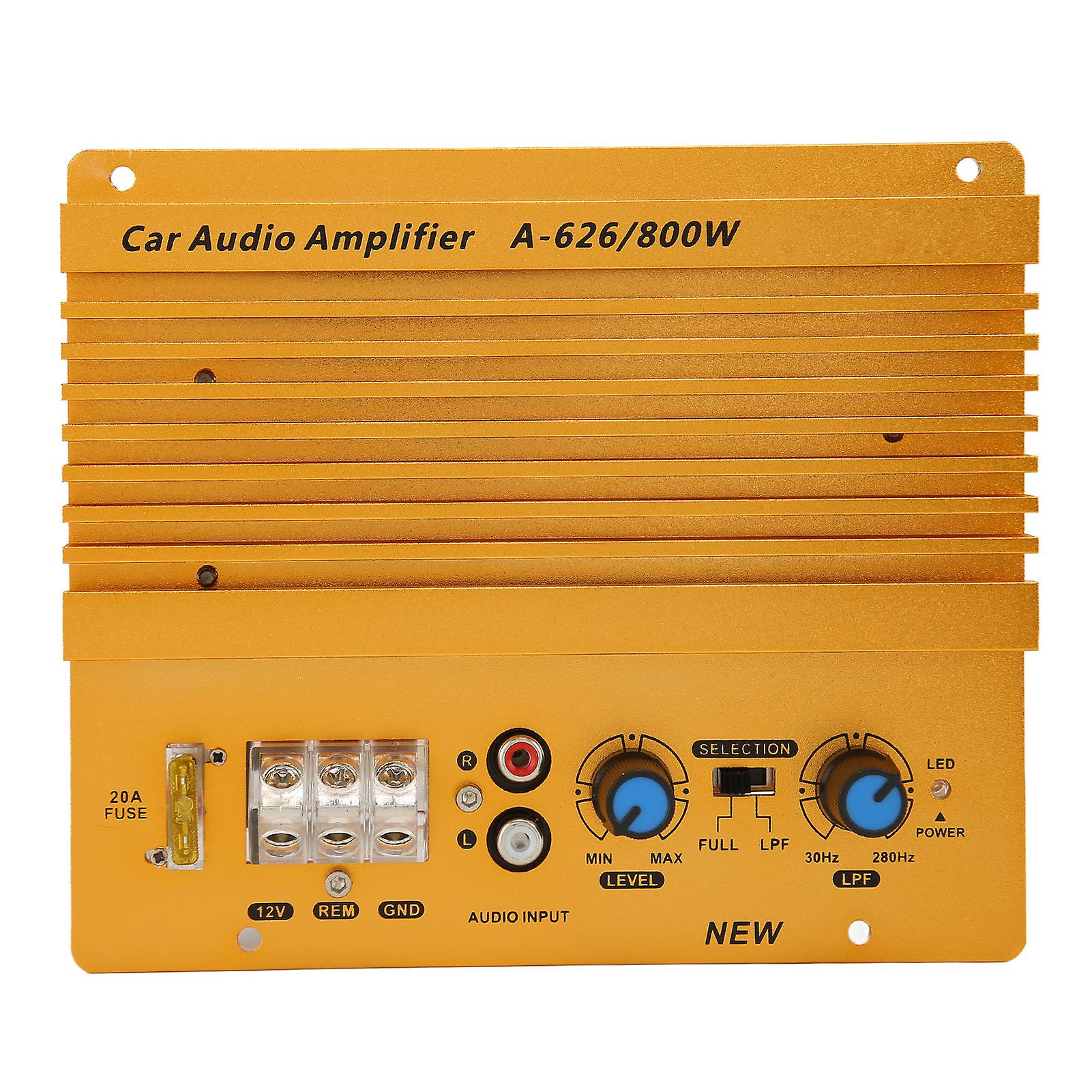 12V 800W Car Amplifier High Power Stereo Audio Amp Precise Heat Dissipation for Vehicle Subwoofer Speaker System