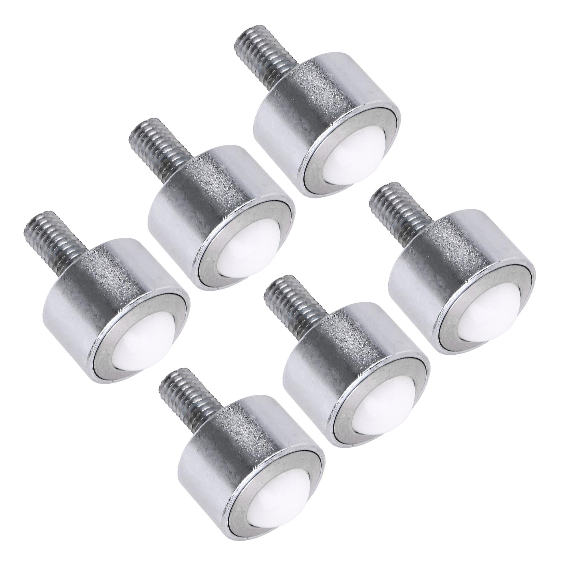 6 Pcs 0.59inch Dia Steel Transfer Bearings with Nylon Ball Roller 99lbs