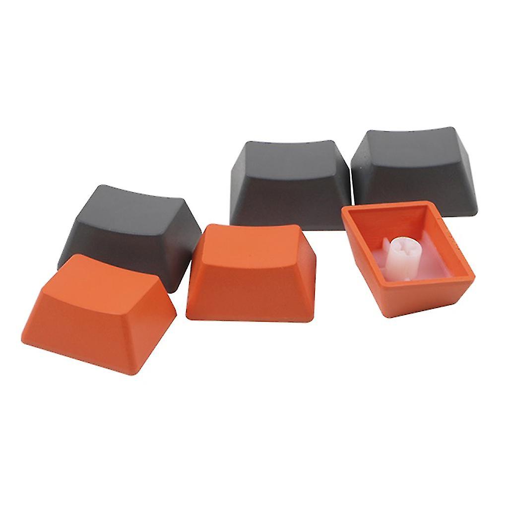 6pcs Oem Profile R1 1.25u No Engraved Keycap For Mechanical Keyboard Orange Gray