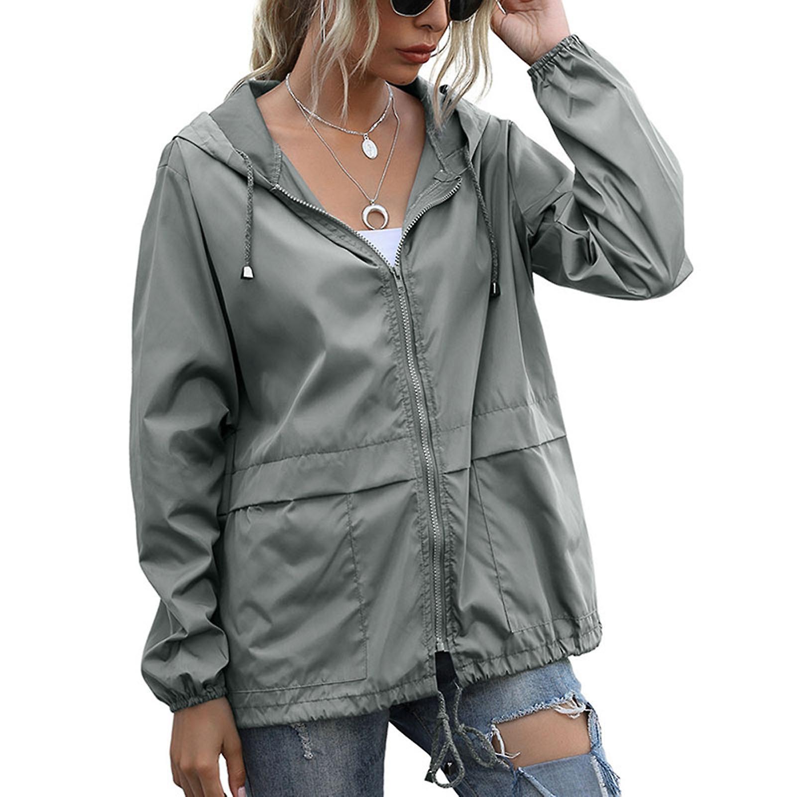 Women's Hooded Jacket with Pockets Waterproof Tactical Coat Soft Shell