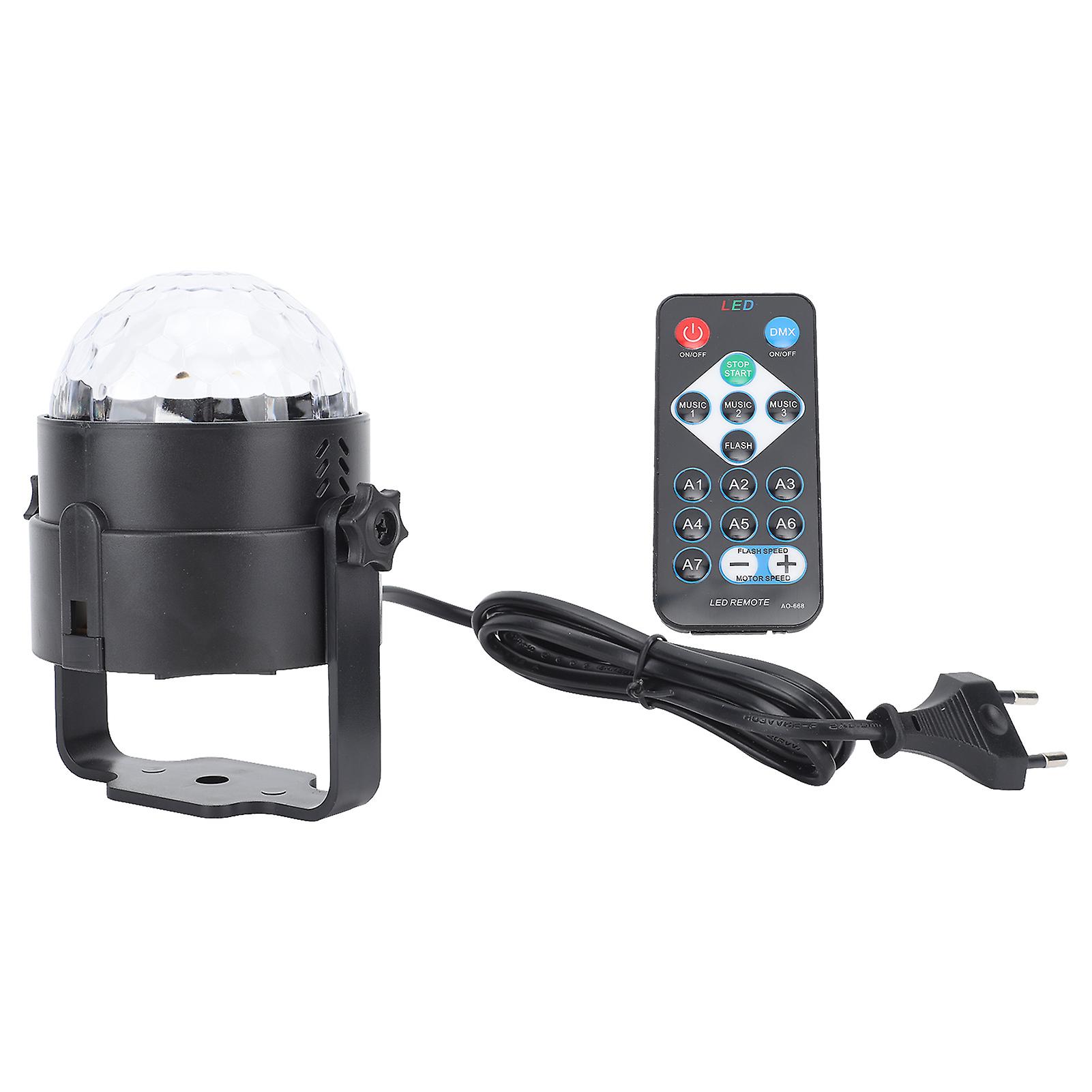 LED-Partylicht RGB rotierende Kugellampe mit Fernbedienung 150mAh EU-Stecker