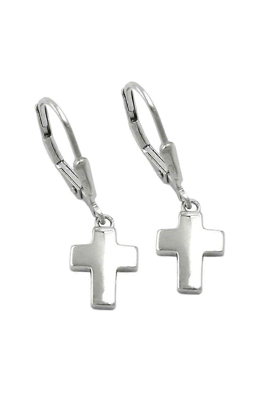 Leverback Earrings Cross Silver 925 - Gl91687