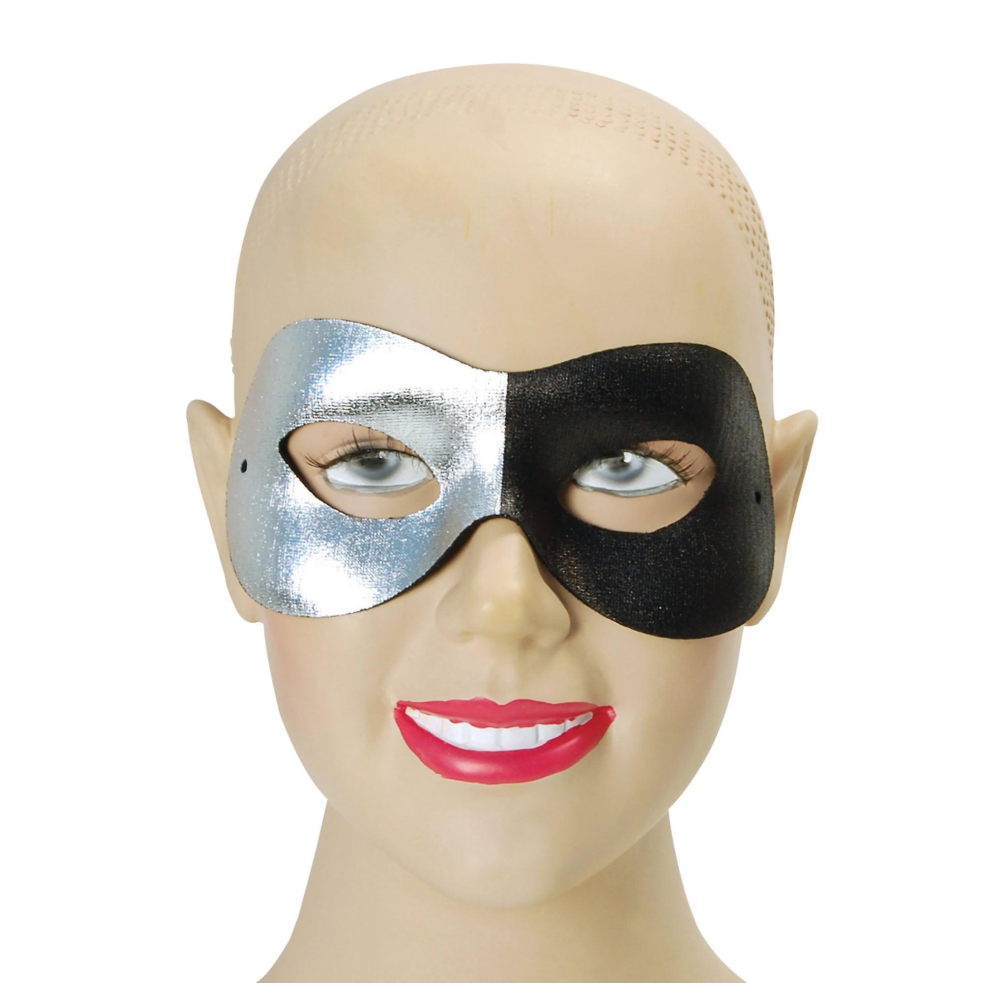 Split Silver Black Eye Masks Unisex Em396