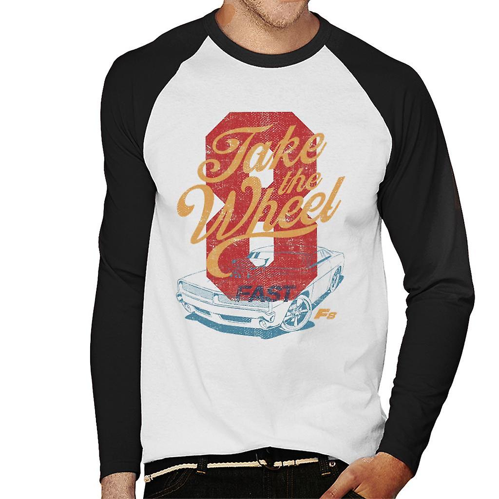 Fast and Furious 8 Take The Wheel Men's Baseball Long Sleeved T-Shirt