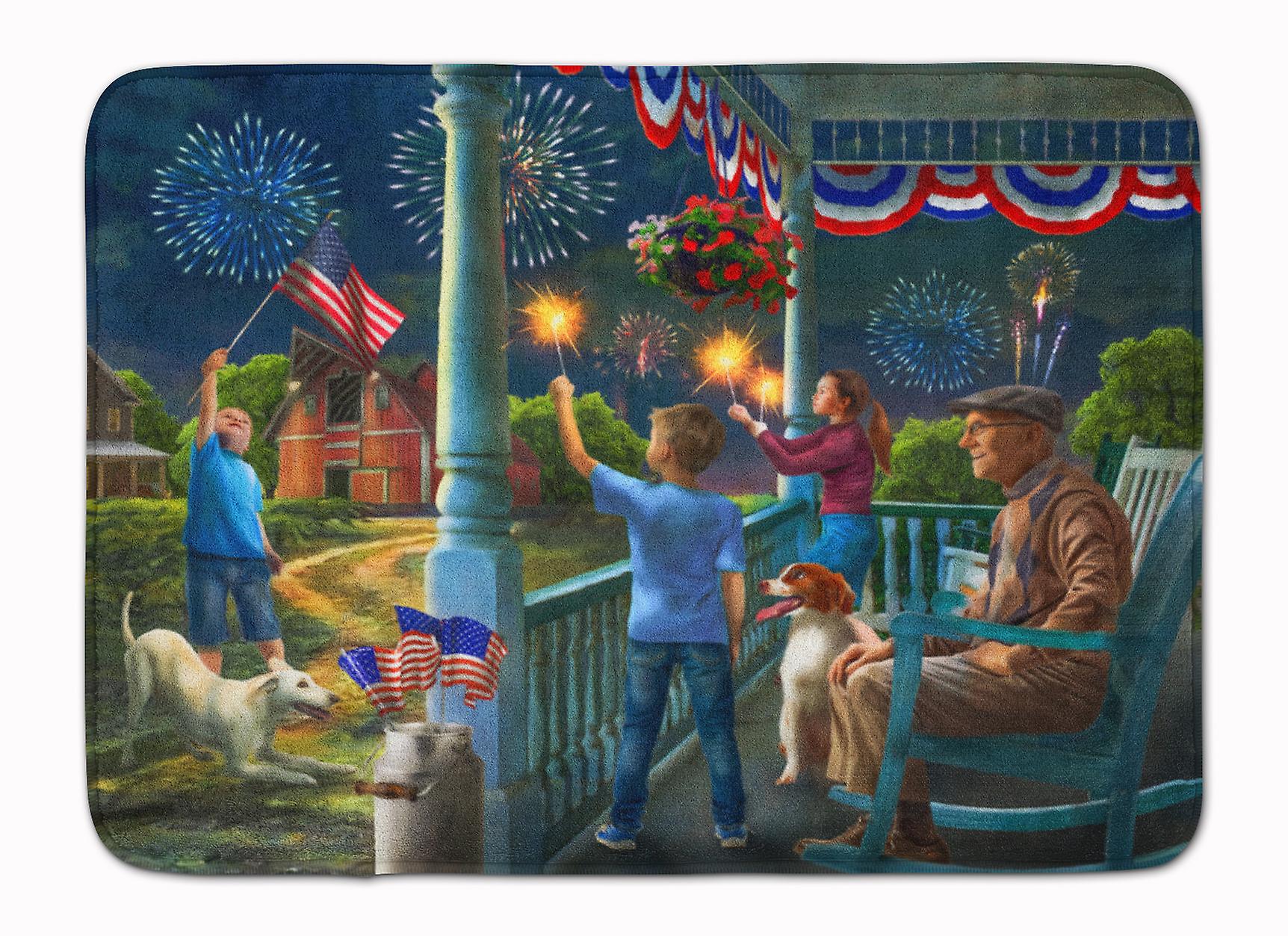 Caroline`s treasures 4 iulie, la bunicul sua machine lavabile memory foam mat multicolore 19 x 27