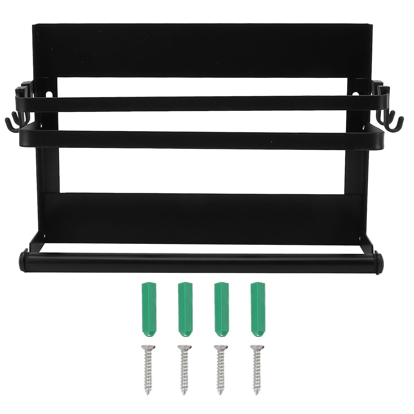 Refrigerator Magnetic Spice Rack Wall Mounted Foldable Magnetic Fridge Organizer Single Layer