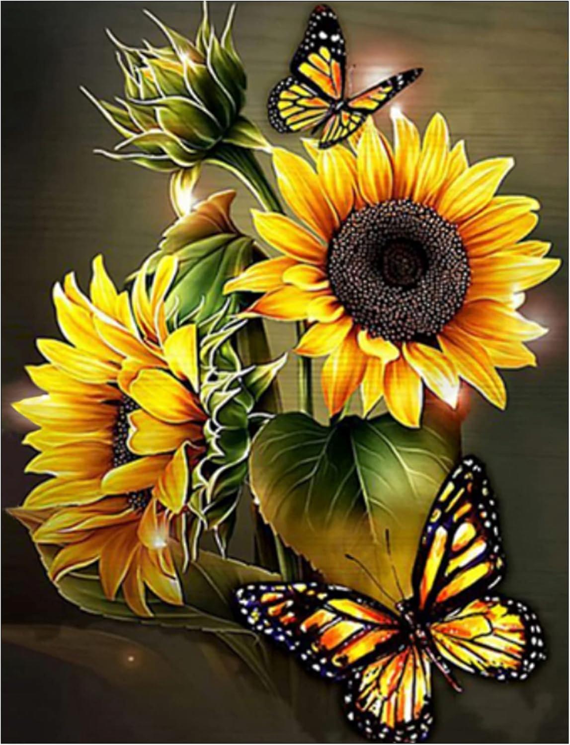 5D Diamond Painting Sunflower 30x40cm (Style 2)