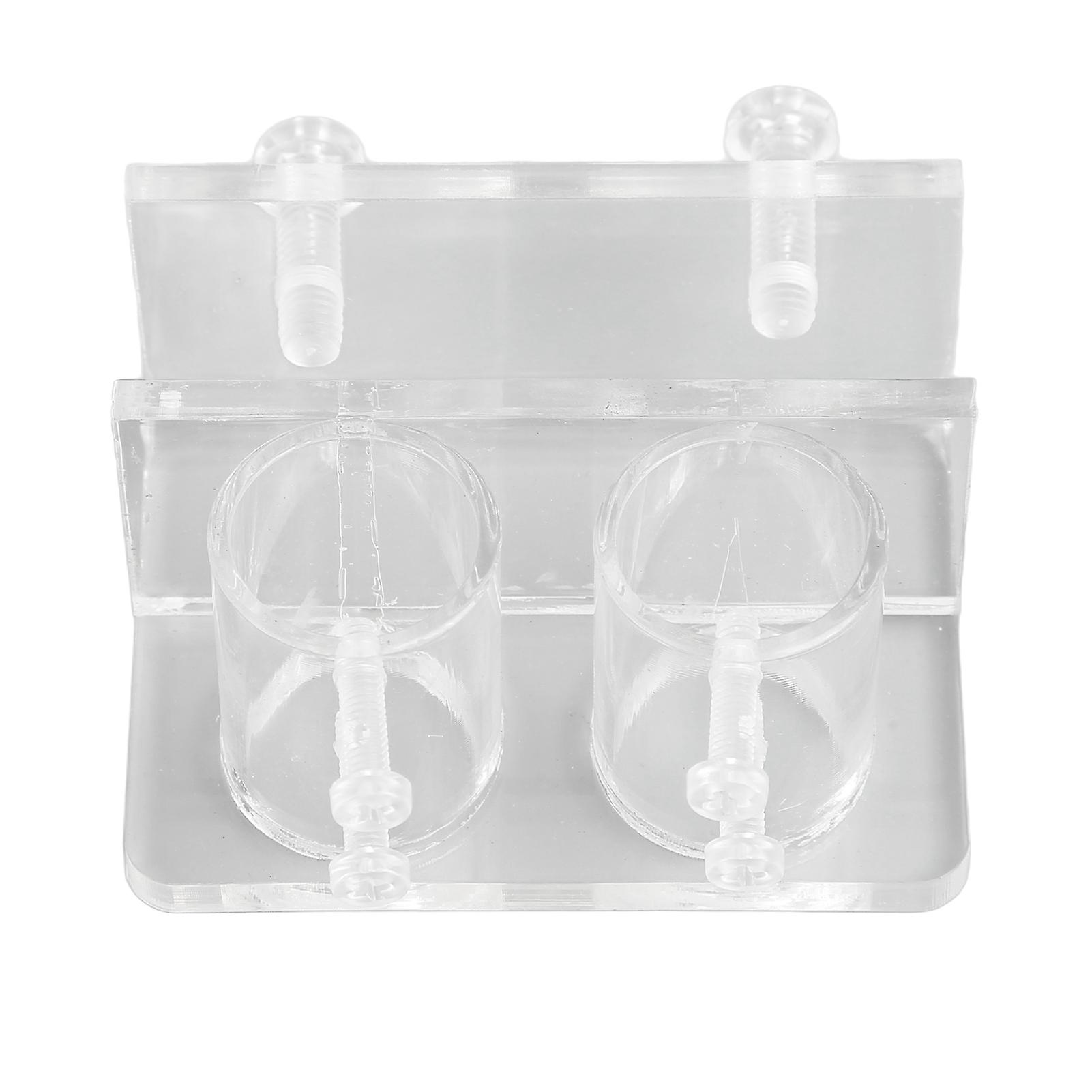 Professional Aquarium Hose Clamp Acrylic High Transmittance Double Hole 20mm Inner Diameter