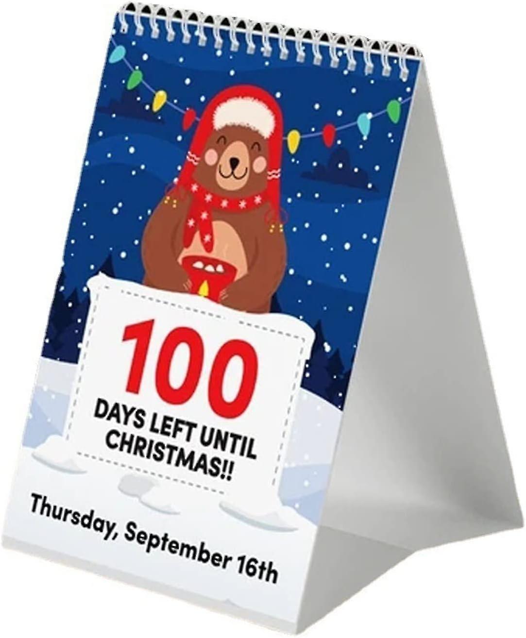 100 Days Christmas Countdown Calendar 2022 Wedding Countdown Holiday Countdown Desk Calendar Home Of