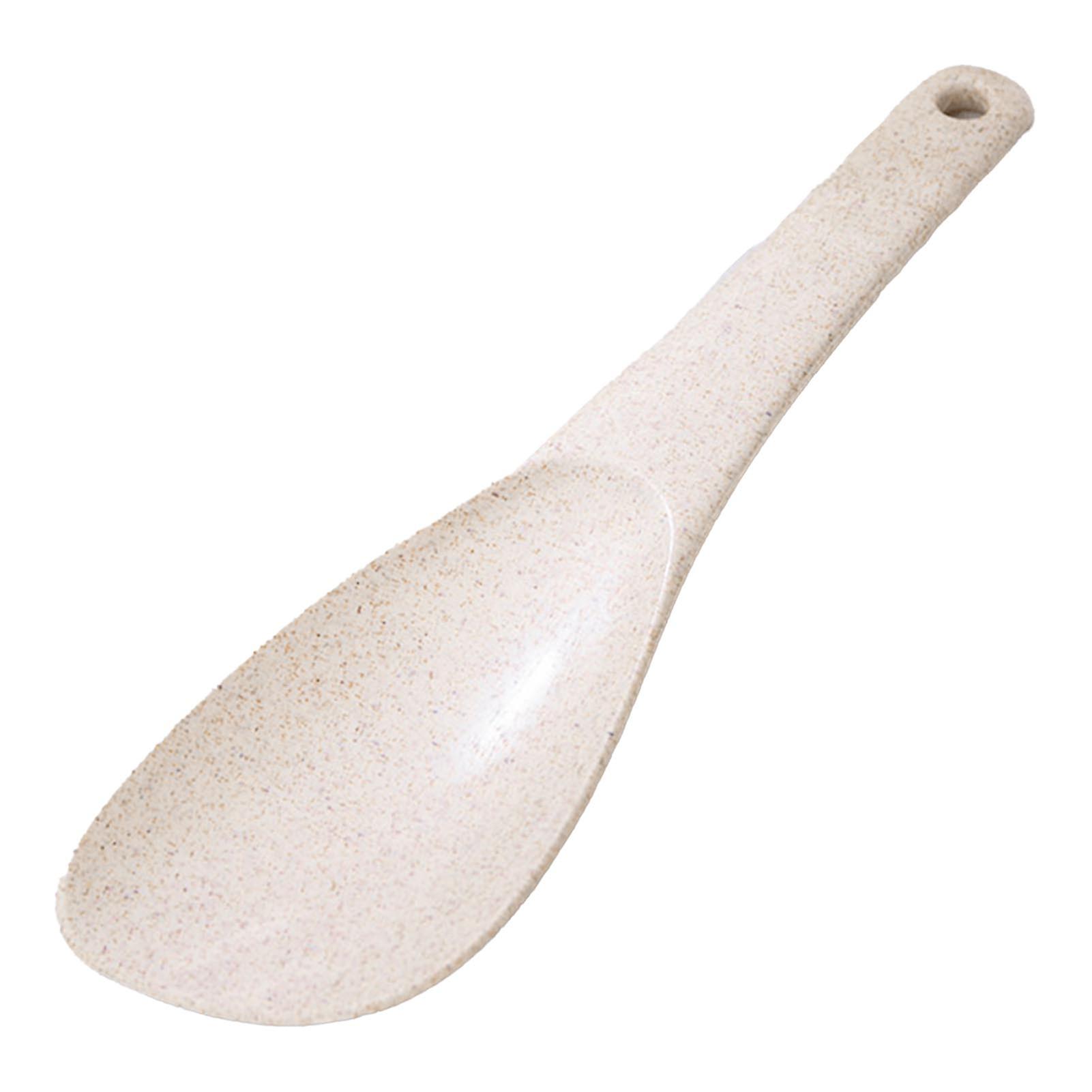 Wheat Fiber Rice Spoon Anti-Stick Paddle Comfortable Grip