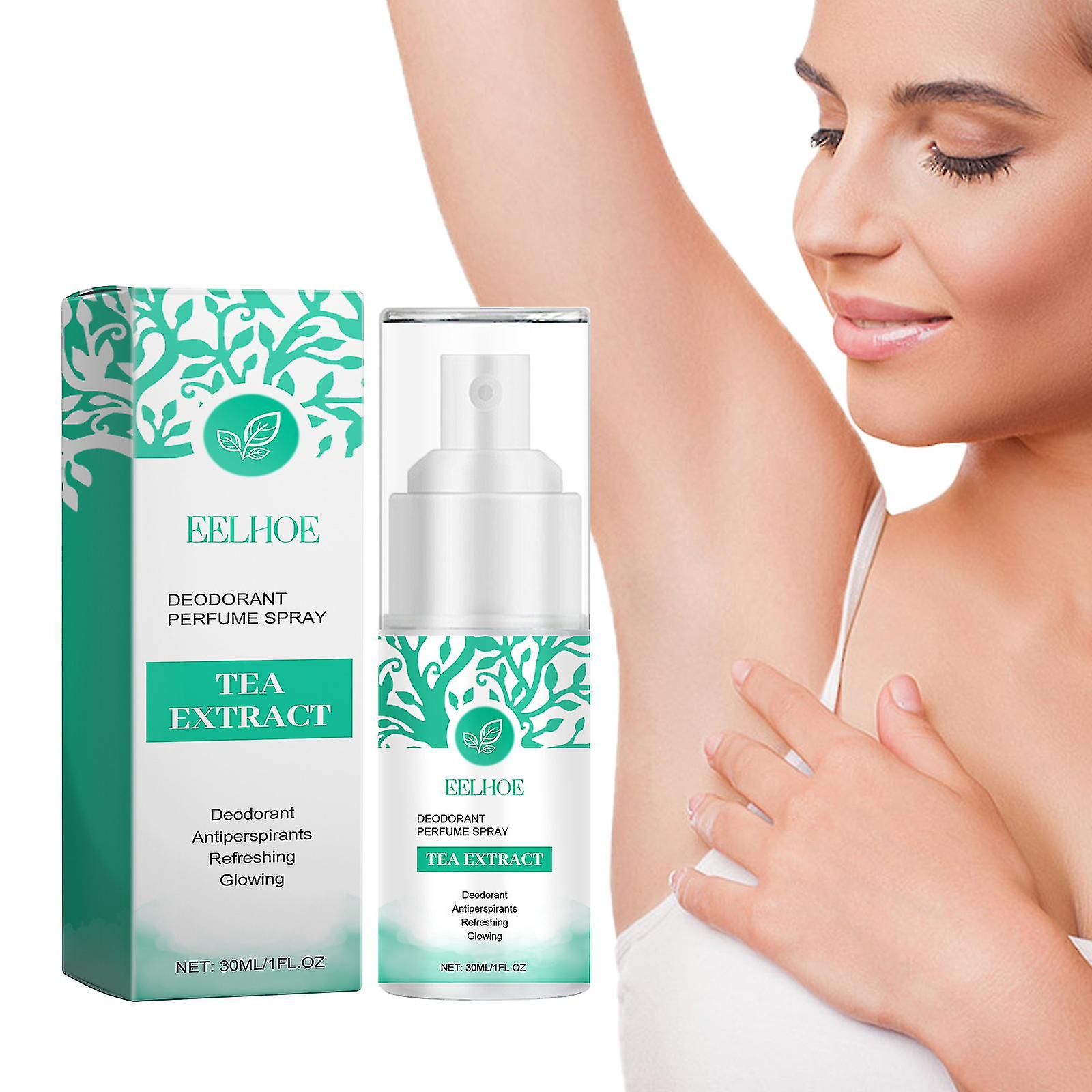 Green Tea Underarm Deodorant Spray, 30ml Green Tea Deodorant Prefume Spray, Aluminum Free Natural Deodorant for Women Men