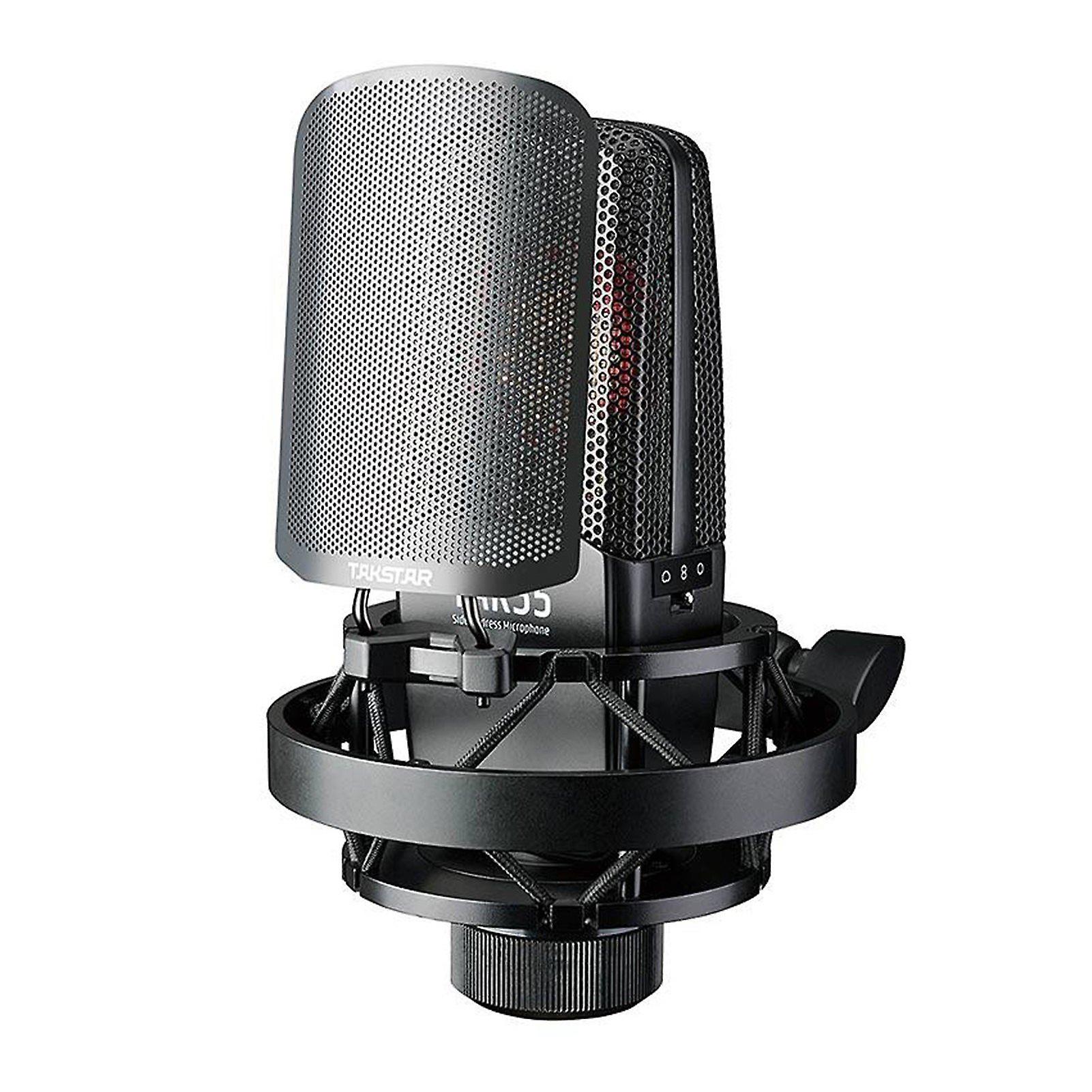 Recording Microphone 3 Pickup Patterns With Shock Mount And Windscreen
