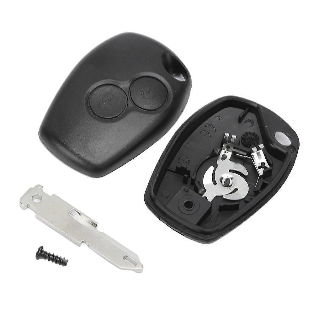 2 Button Car Key Fob Case Shell Replacement for Renault 206 Black