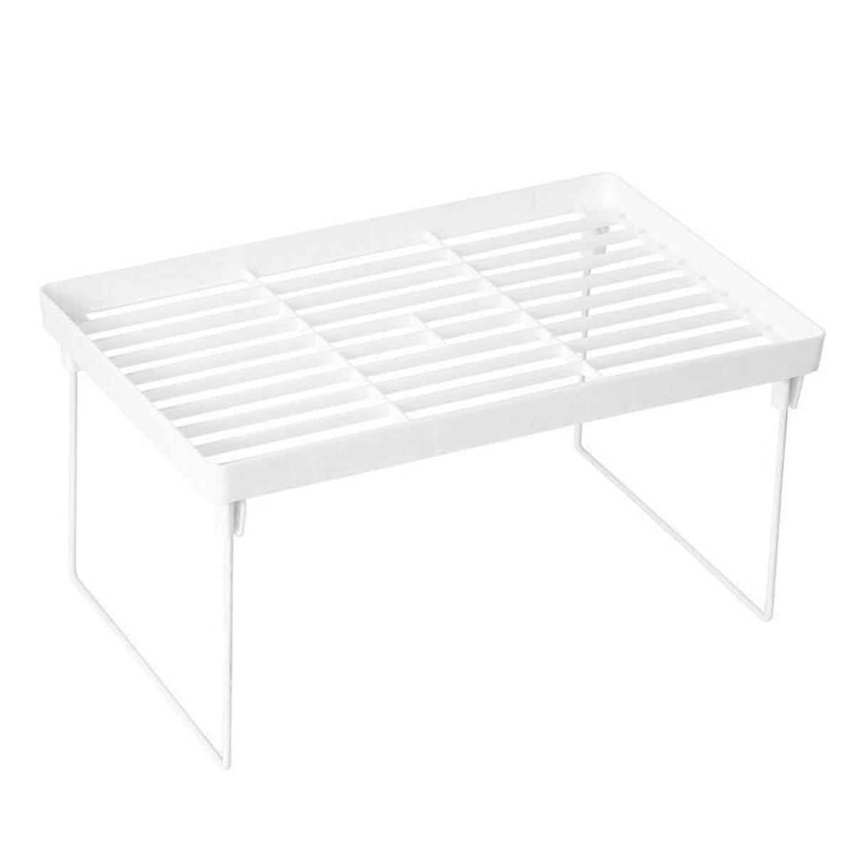 Desktop Foldable Shelf Space Saving Home Desk Storage Layered Rack for Dormitory Office School Small, 34x14x16cm