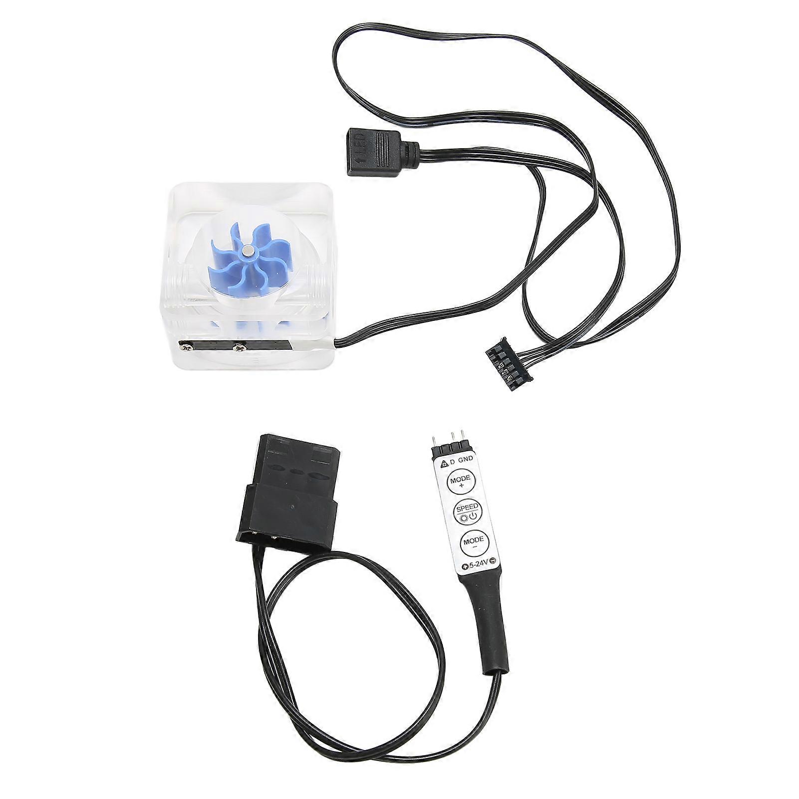 PC Water Flow Meter Indicator G1/4 Thread 3 Way Acrylic Water Cooling Flow Meter Indicator for Computer