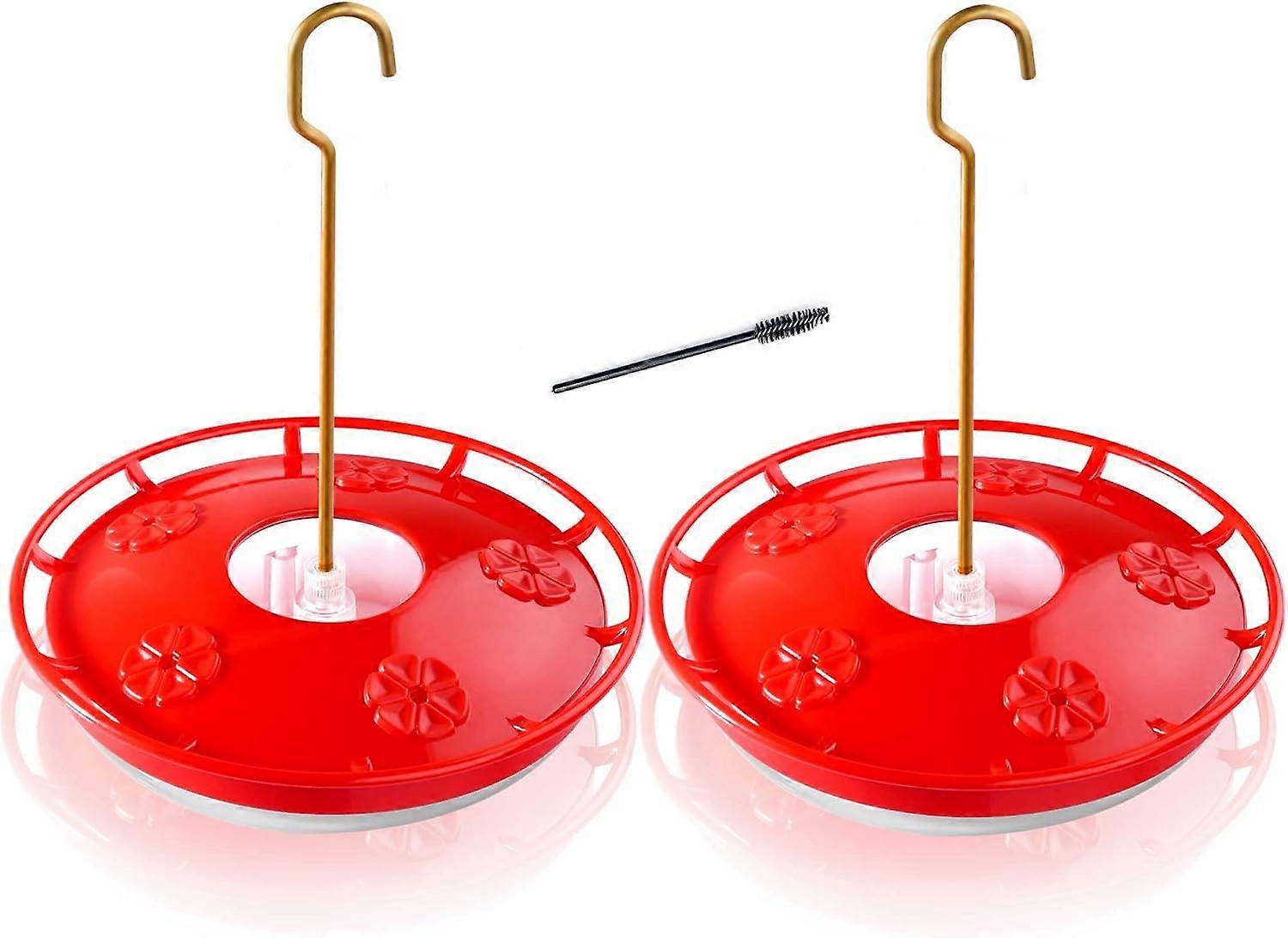 Hummingbird Feeder for Outdoor Hanging, 2-Pack, Leak-Proof, Easy to Clean and Refill, Hummingbird Saucer Hive Feeder, Include Hanging Hook, with 5 Fee