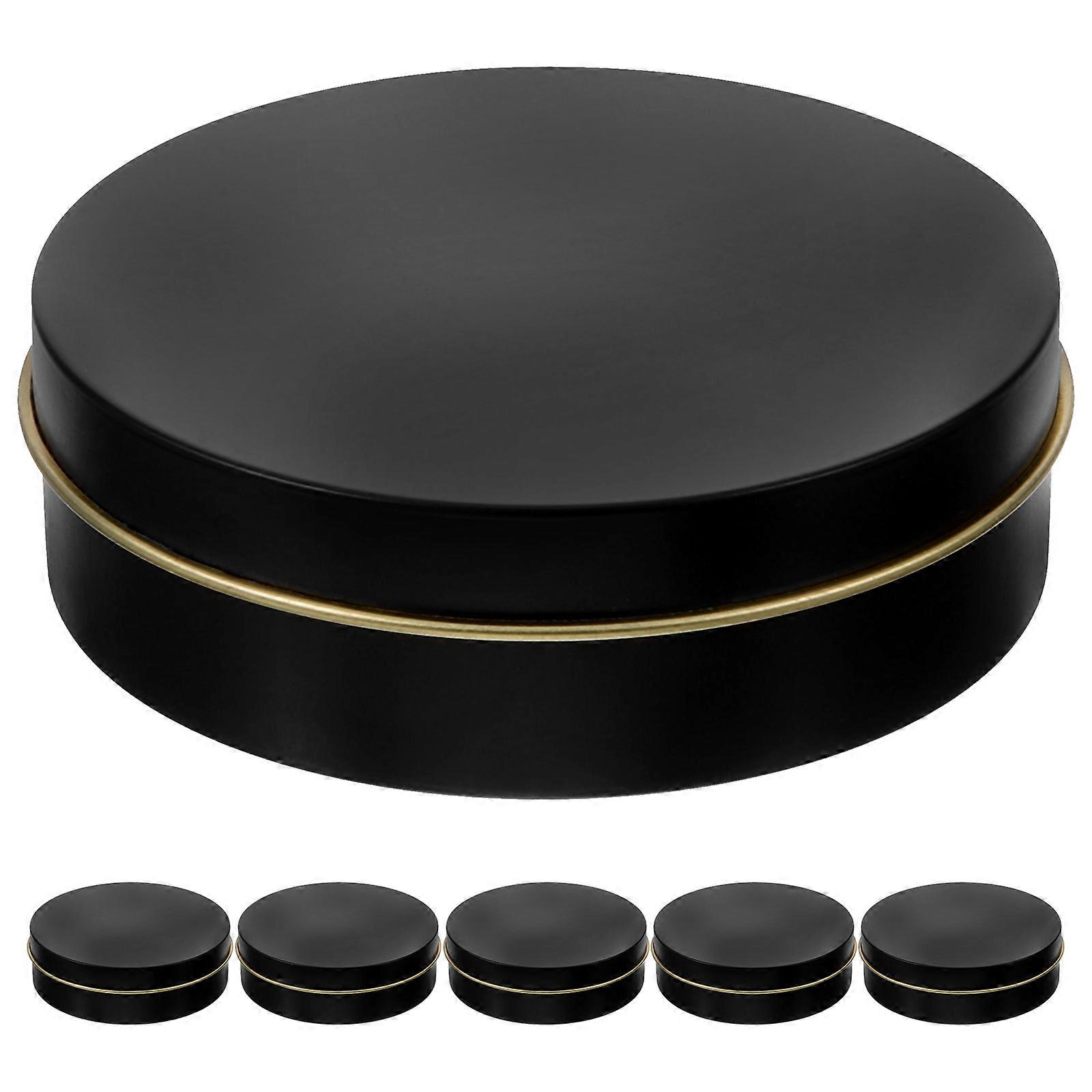 6Pcs Round Candle Storage Boxes Multi-function Candle Cases Convenient Makeup Boxes