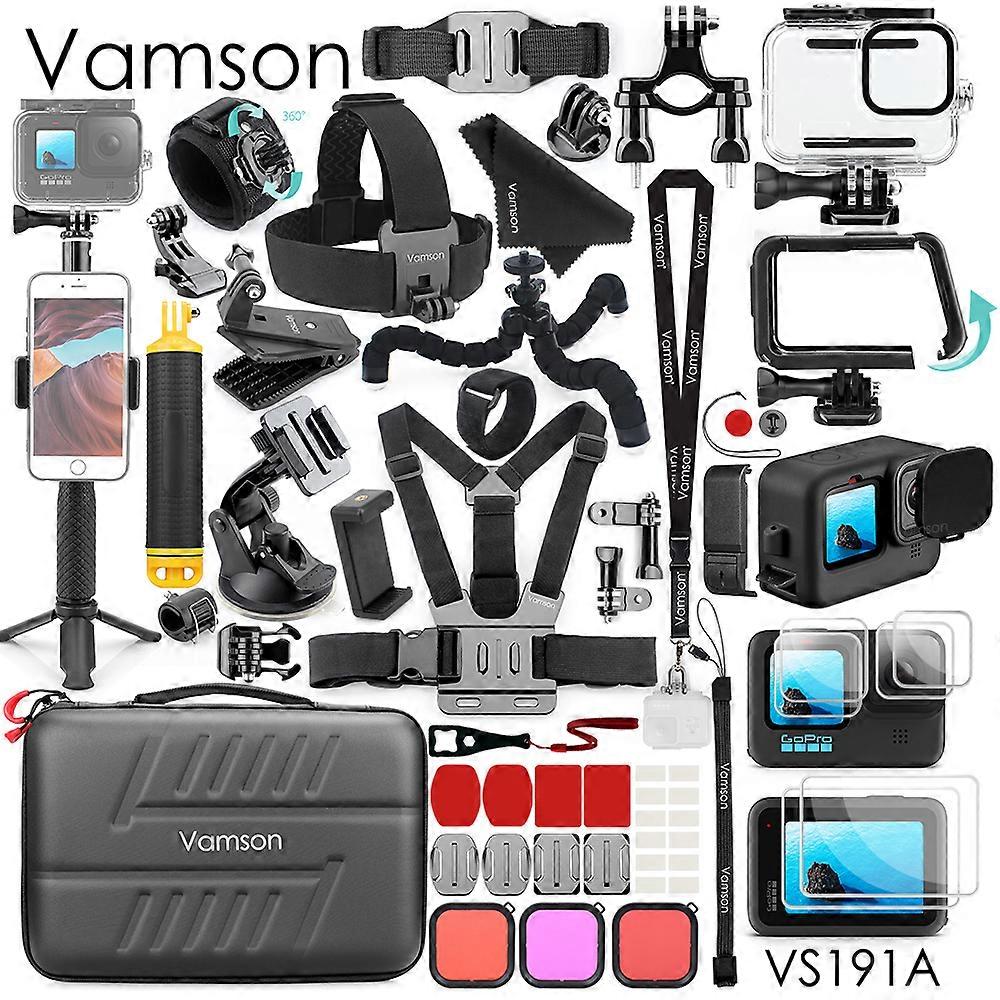 Redkid Étui en silicone Vamson pour caméra GoPro 11/10/9 housse de protection étanche sangle de poit