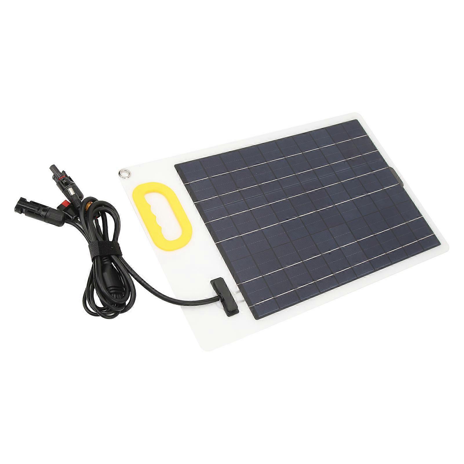 Solarpanel-Kit 100-W-Polysilizium-Solarbatterieladegerät mit 30-A-MPPT-Controller Dual-USB-Anschluss für Wohnmobil-Camper
