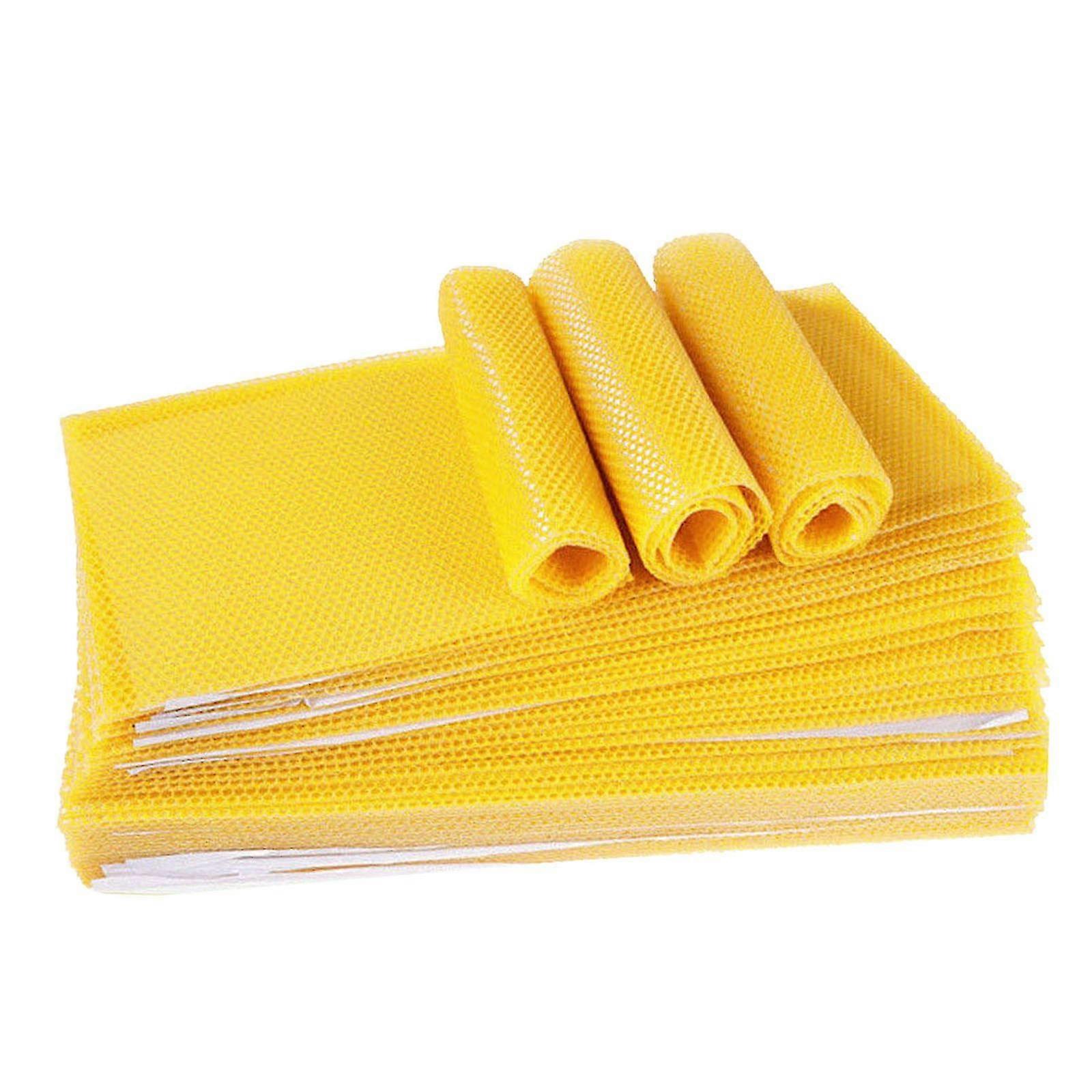 30 Pcs Beeswax Foundation Bee Hive Wax Frames Beekeeping Honeycomb Sheet Yellow Ft