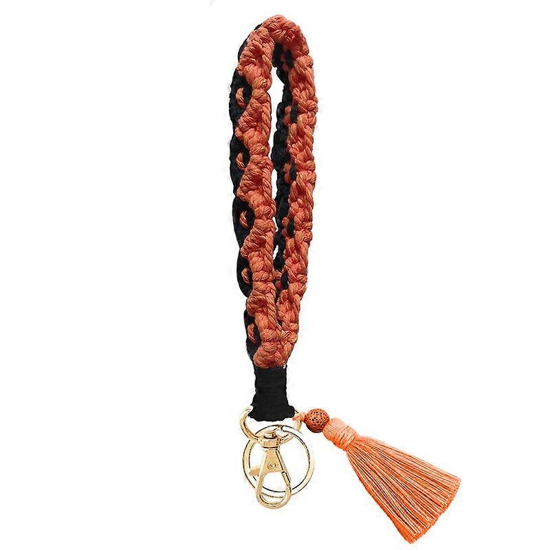 Handmade Wristlet Keychain with Key Ring