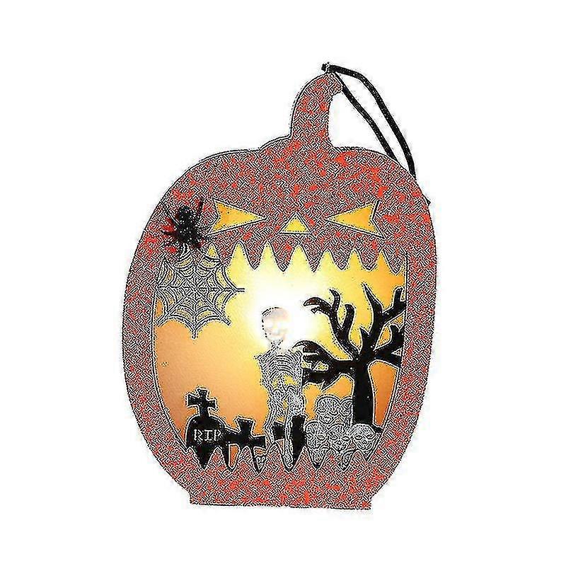 2pcsは明るいカボチャのランタンハロウィーンの装飾ホームパーティーの小道具のハロウィーンランプを導いた