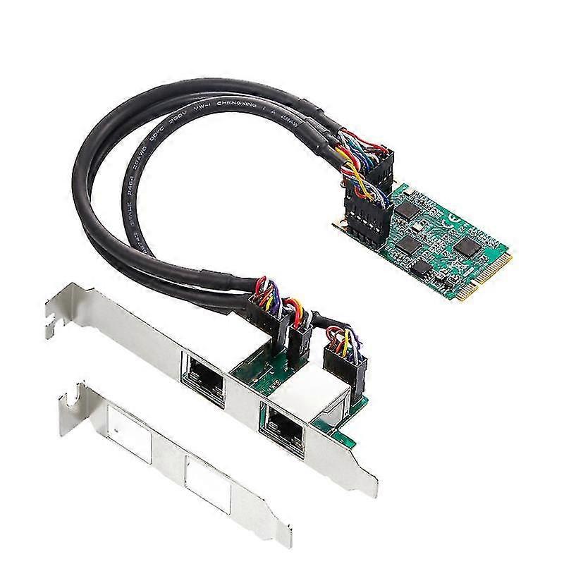 Realtek için 2.5g Mini PCIE - Rj45 Ağ Kartı Çift Bağlantı Noktaları 2500mbps Mini Pci Express Nic Lan Kartı 8