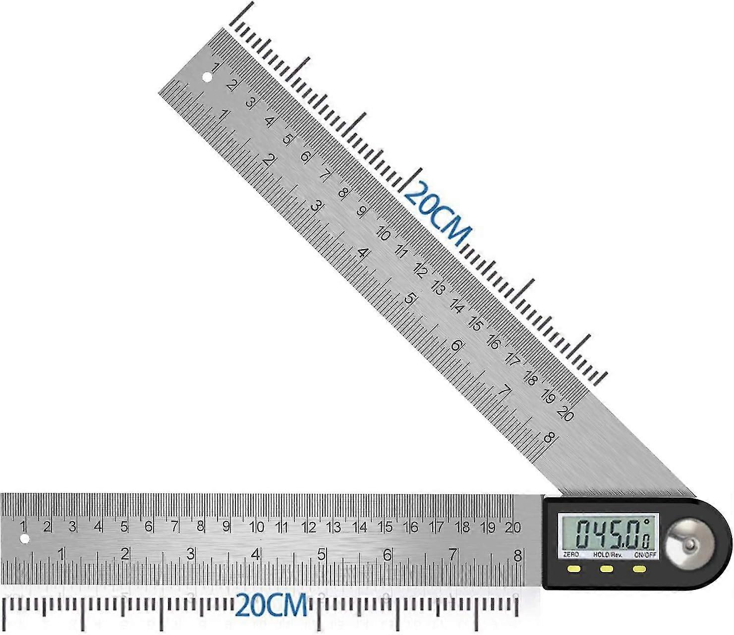 Digital Angle Finder 0-360 Digital Inclinometer Stainless Steel Angle Protractor Ruler with LCD Display for Woodworking Construction